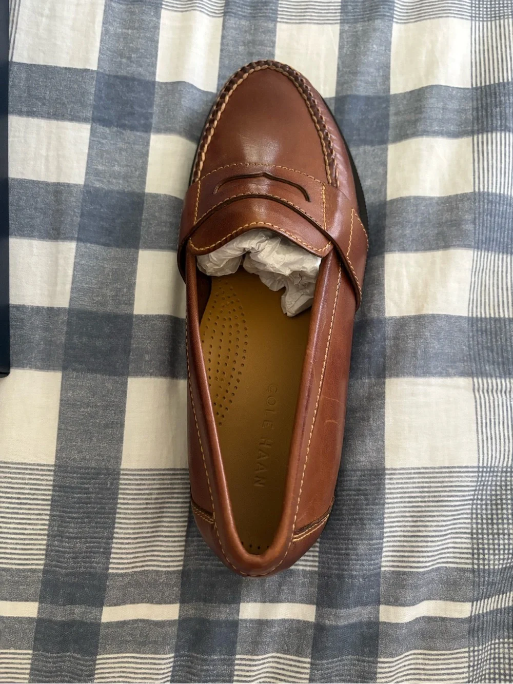 Cole Haan Tan/Brown Leather Penny Loafers